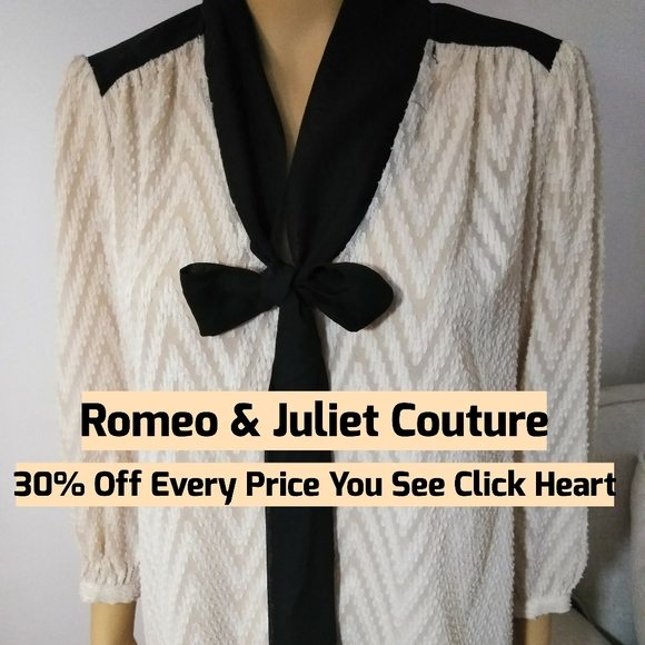 Romeo & Juliet Couture Tops - SOLD SOLD